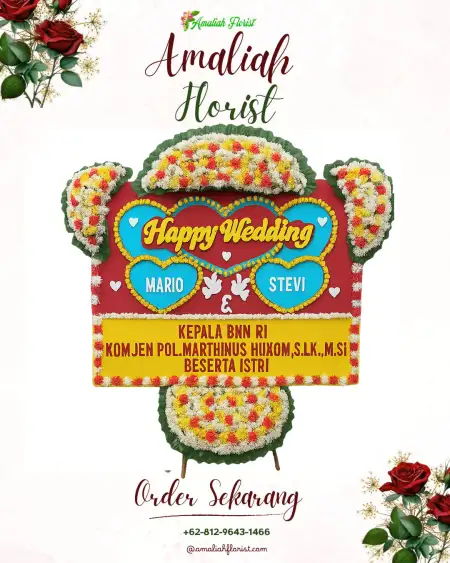 Papan Bunga Pernikahan Tosari